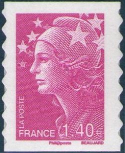 timbre N° 490, marianne de Beaujard
