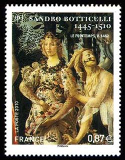 timbre N° 492, Sandro Botticelli, peintre italien né à Florence