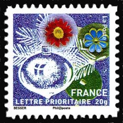 timbre N° 495, Meilleurs Vœux - Boule argentée