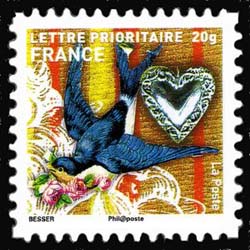 timbre N° 499, Meilleurs Vœux - Hirondelle