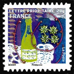 timbre N° 501, Meilleurs Vœux - Champagne