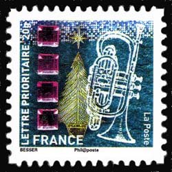 timbre N° 505, Meilleurs Vœux - Trompette