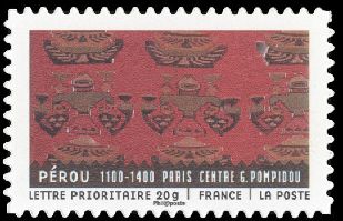 timbre N° 521, Tissus du monde