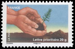 timbre N° 526, Le timbre fête la terre