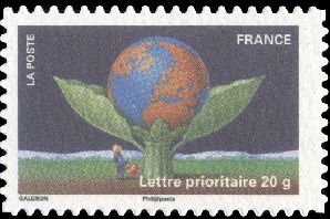 timbre N° 535, Le timbre fête la terre
