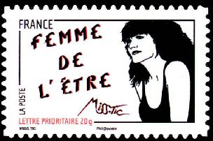 timbre N° 538, Journée de la femme 2011, dessins de Miss Tic