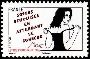  Journée de la femme 2011, illustrée par des dessins de Miss Tic <br>Soyons heureuses en attendant le bonheur