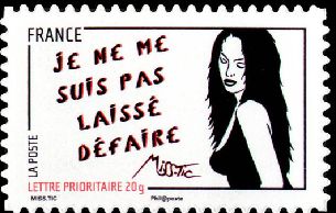 timbre N° 546, Journée de la femme 2011, illustrée par des dessins de Miss Tic
