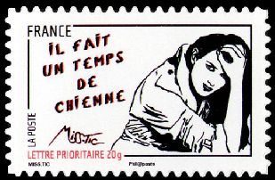  Journée de la femme 2011, illustrée par des dessins de Miss Tic <br>Il fait un temps de chienne