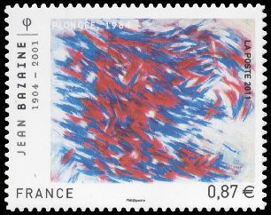 timbre N° 550, Plongée, tableau de Jean bazaine (1904-2001)