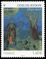timbre N° 551, Le Bouddha - tableau de Odilon Redon (1840-1916)