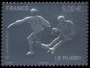 timbre N° 597, Le rugby