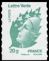 timbre N° 604, Marianne LETTRE VERTE