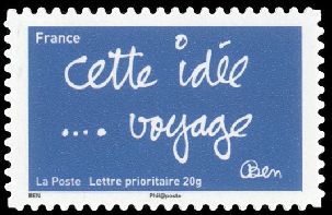 timbre N° 613, Les timbres de Ben<br>cette idée ... Voyage