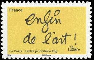 timbre N° 615, Les timbres de Ben<br>enfin de l'art !