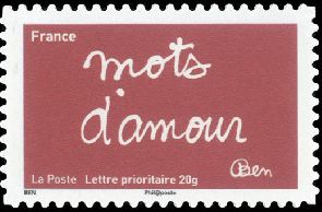  Les timbres de Ben<br>mots d'amour 