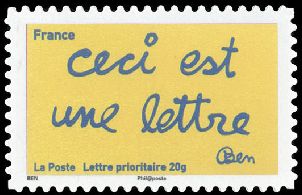 timbre N° 618, Les timbres de Ben<br>ceci est une lettre