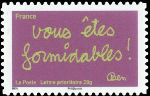 timbre N° 620, Les timbres de Ben<br>vous êtes formidables !