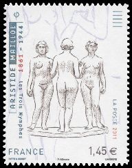 timbre N° 634, Sculpture d'Aristide Maillot