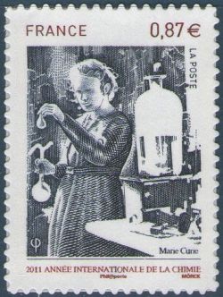 timbre N° 524, Année internationale de la chimie, Marie Curie