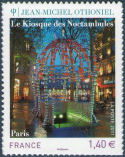 timbre N° 525, Le kiosque des noctambules, tableau de Jean-Michel Othomiel