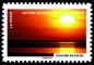  Le timbre fête le feu - Le coucher du soleil 