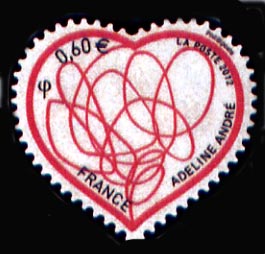 timbre N° 648, Saint Valentin Coeur 2012