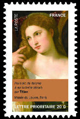  Portraits de femmes dans la peinture <br>Titien<br>Portrait de femme à sa toilette  - Titien