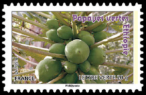 timbre N° 692, Des fruits pour une lettre verte