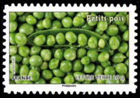 timbre N° 739, Des légumes pour une lettre verte