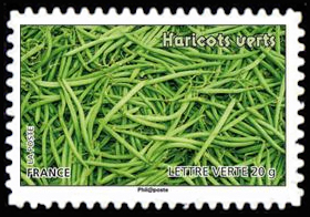 timbre N° 742, Des légumes pour une lettre verte