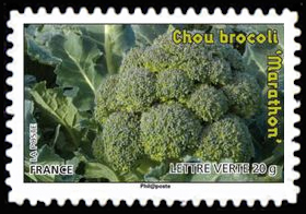 timbre N° 743, Des légumes pour une lettre verte