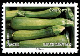 timbre N° 744, Des légumes pour une lettre verte