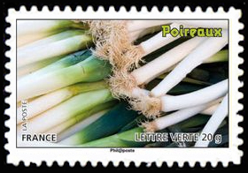  Des légumes pour une lettre verte <br>Poireaux