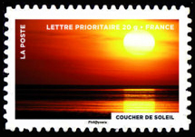  Le timbre fête le feu <br>Le coucher du soleil