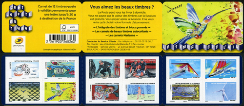 timbre N° BC 889, La fête du timbre, Le timbre fête l'air