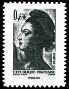 timbre N° 922, La Véme république au fil du timbre, Liberté