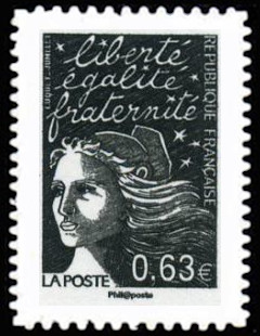  La Véme république au fil du timbre, Marianne de Luquet 