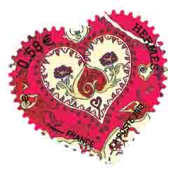timbre N° 788, Saint Valentin Coeur 2013