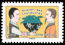  Carnet Sourire «sauter du coq à l'ane» - Avaler des couleuvres <br>Avaler des couleuvres