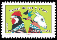 timbre N° 796, Carnet Sourire «sauter du coq à l'ane» - Sauter du coq à l'âne