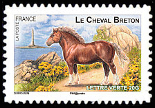 timbre N° 813, Chevaux de trait