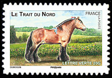 timbre N° 816, Chevaux de trait