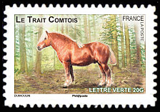 timbre N° 818, Chevaux de trait