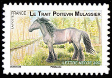 timbre N° 819, Chevaux de trait
