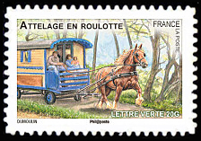 timbre N° 820, Chevaux de trait