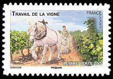 timbre N° 822, Chevaux de trait
