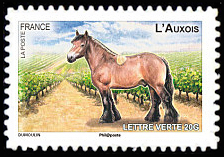 timbre N° 823, Chevaux de trait