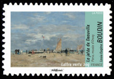  Louis-Eugène Boudin <br>La jetée de Deauville