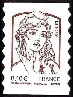 timbre N° 849, Marianne de Ciappa et Kawena